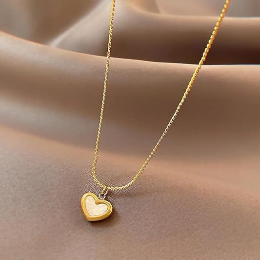 Alpi White Heart Pendant Necklace | Anti-Tarnish Style Jewelry
