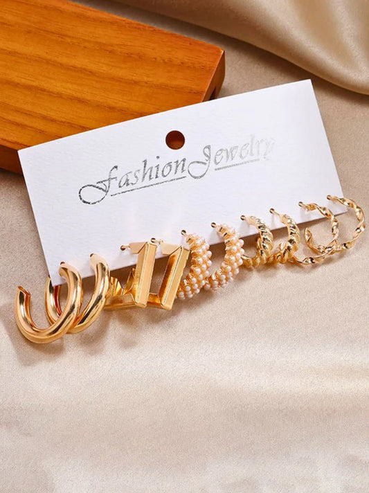 Alpi Hoop Earrings Set (6 Pairs) | Anti-Tarnish Fashion Jewelry